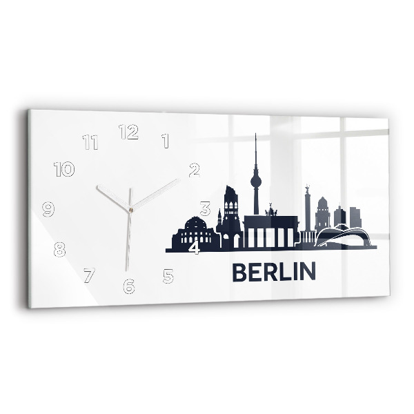 Zegar ścienny poziomy Ilustracja miasta Berlin