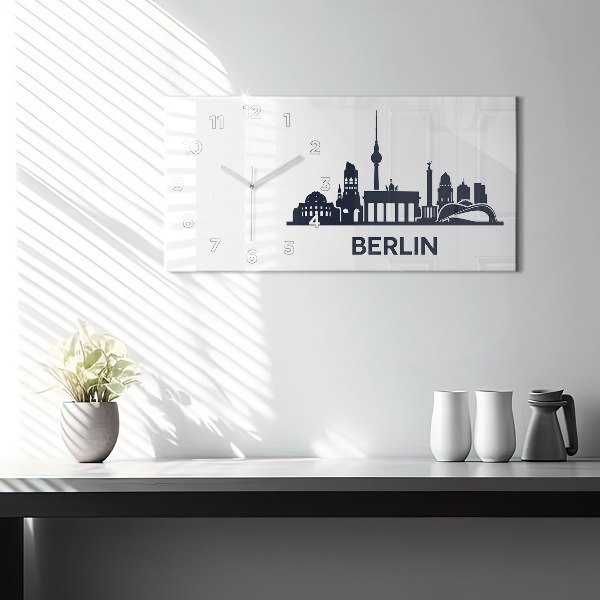 Zegar ścienny poziomy Ilustracja miasta Berlin
