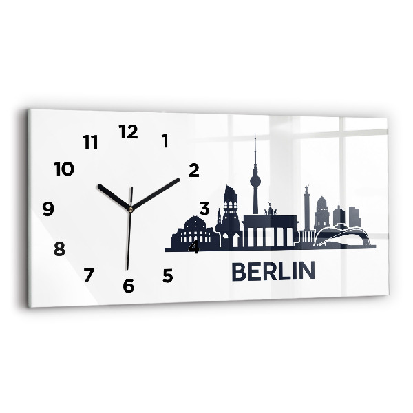 Zegar ścienny poziomy Ilustracja miasta Berlin