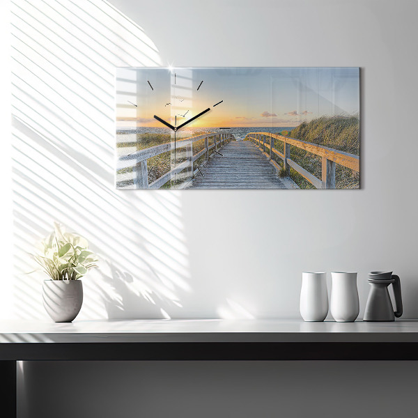 Zegar ścienny poziomy Wakacje na plaży