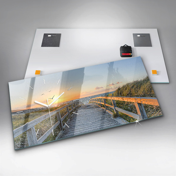 Zegar ścienny poziomy Wakacje na plaży