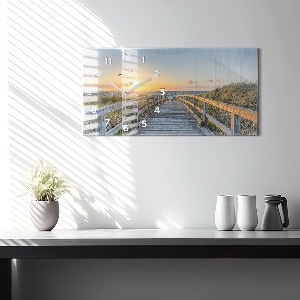 Zegar ścienny poziomy Wakacje na plaży