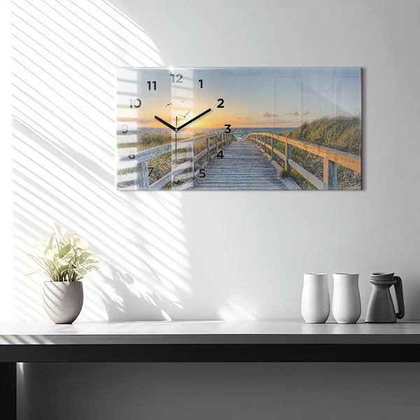 Zegar ścienny poziomy Wakacje na plaży