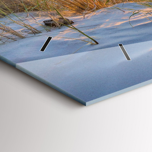 Zegar szklany poziomy Zachód słońca nad morzem