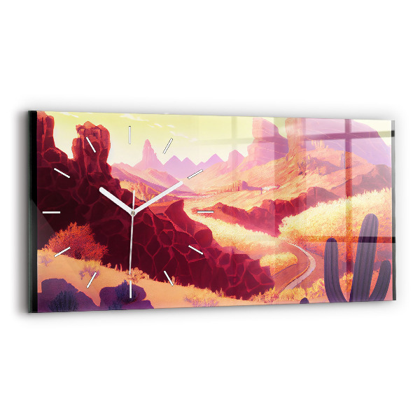 Zegar szklany poziomy Pustynia w Arizonie ilustracja