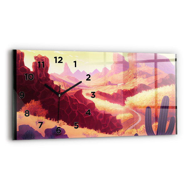 Zegar szklany poziomy Pustynia w Arizonie ilustracja