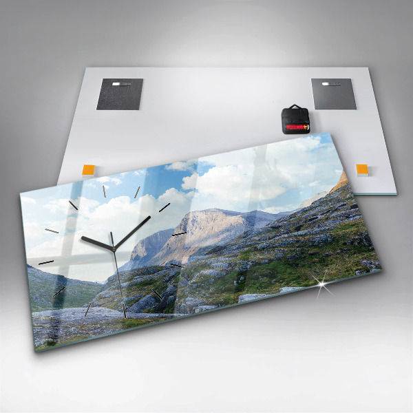 Zegar ścienny poziomy Skalisty Krajobraz