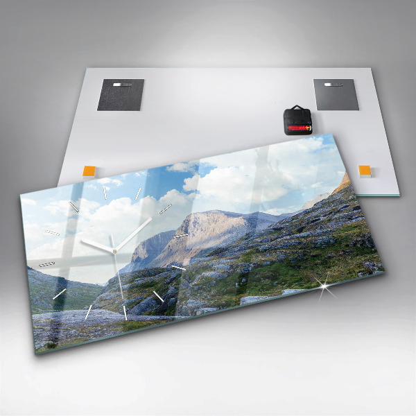 Zegar ścienny poziomy Skalisty Krajobraz