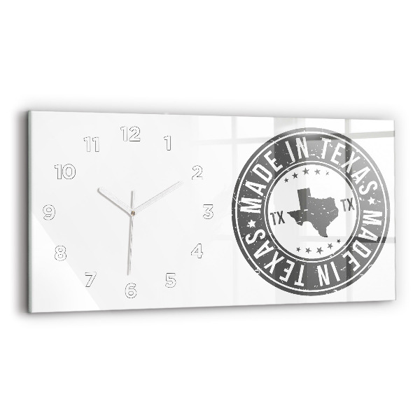 Zegar szklany poziomy Znaczek Texas