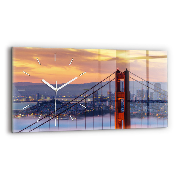 Zegar ścienny poziomy Most w San Francisco