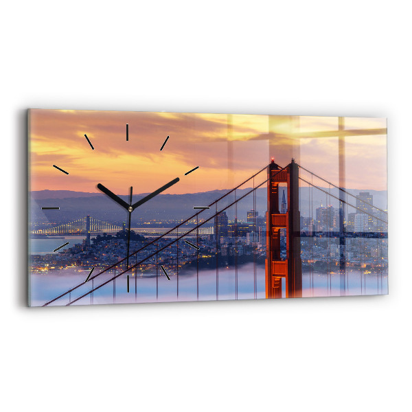 Zegar ścienny poziomy Most w San Francisco