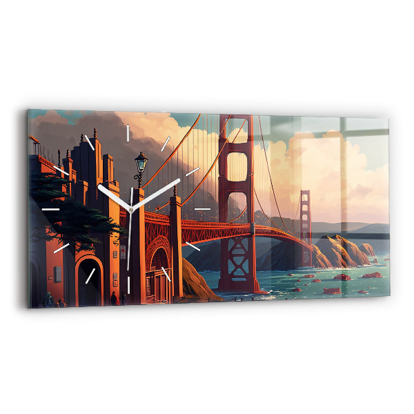 Zegar szklany poziomy Most w San Francisco