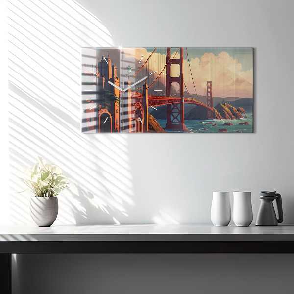 Zegar szklany poziomy Most w San Francisco