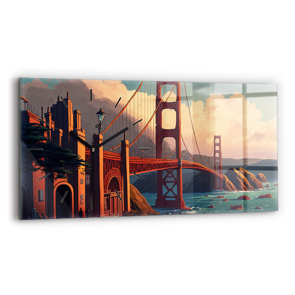 Zegar szklany poziomy Most w San Francisco