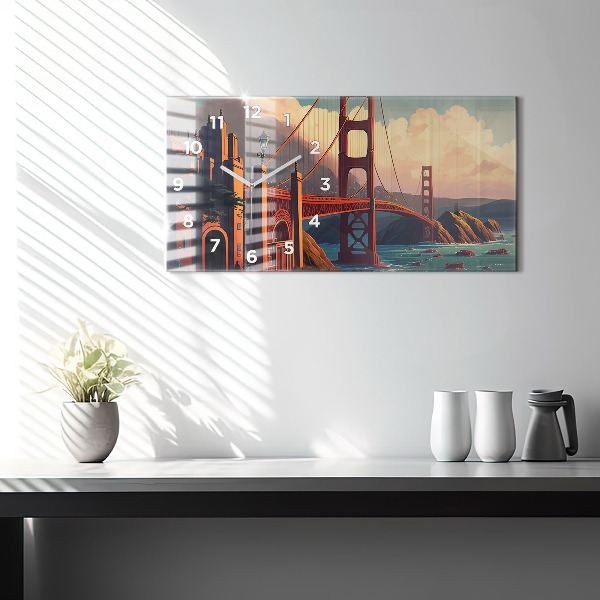 Zegar szklany poziomy Most w San Francisco