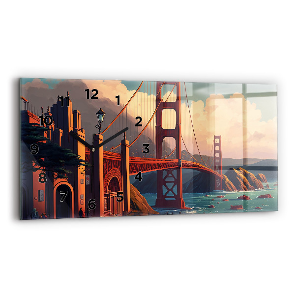 Zegar szklany poziomy Most w San Francisco