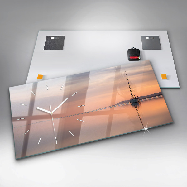 Zegar szklany poziomy Jezioro Balaton USA