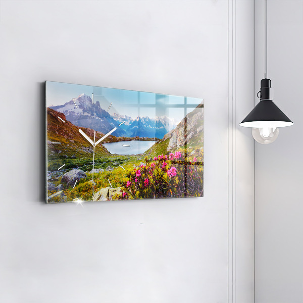 Zegar szklany poziomy Lodowiec Mont Blanc Chamonix