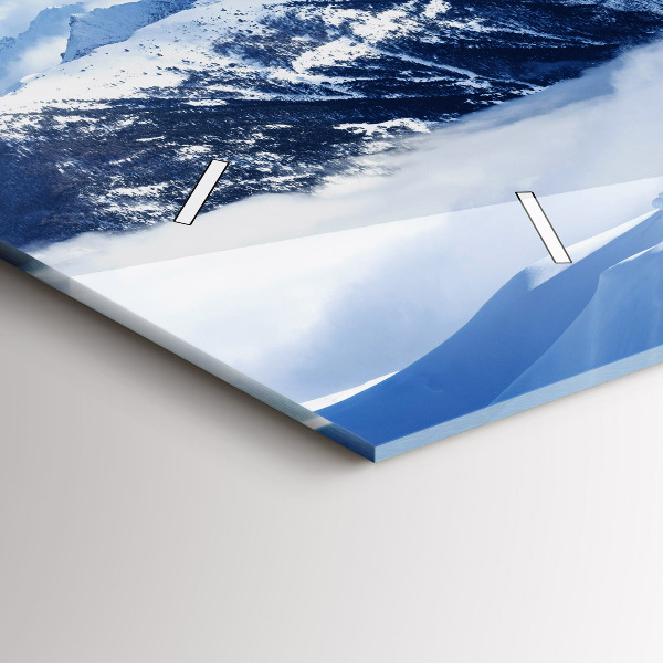 Zegar szklany poziomy Panorama gór