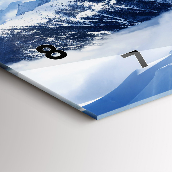 Zegar szklany poziomy Panorama gór