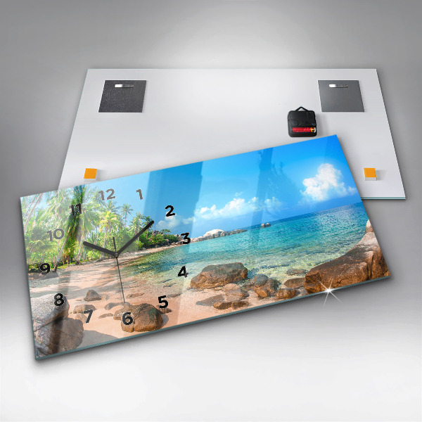 Zegar szklany poziomy Piękna plaża w Tajlandii