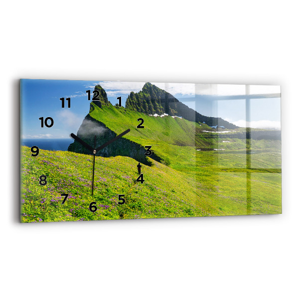 Zegar szklany poziomy Rezerwat Hornstrandir Islandia