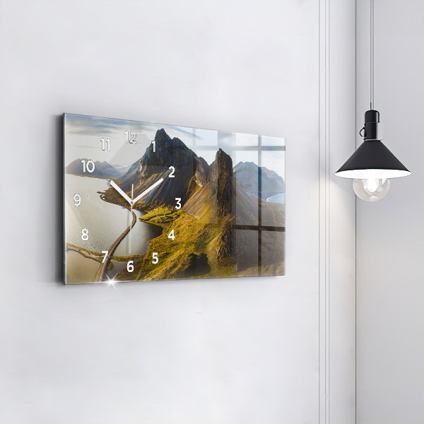 Zegar szklany poziomy Droga w Islandii