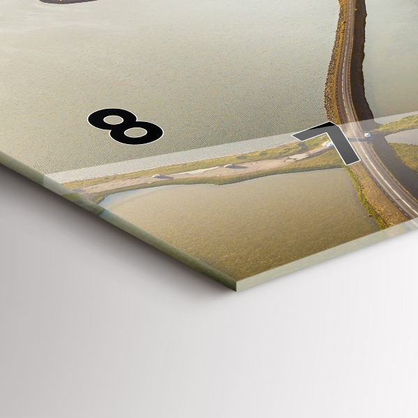 Zegar szklany poziomy Droga w Islandii