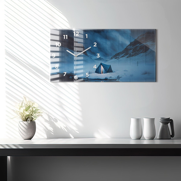 Zegar poziomy Namiot w górach Islandii