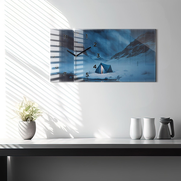 Zegar poziomy Namiot w górach Islandii