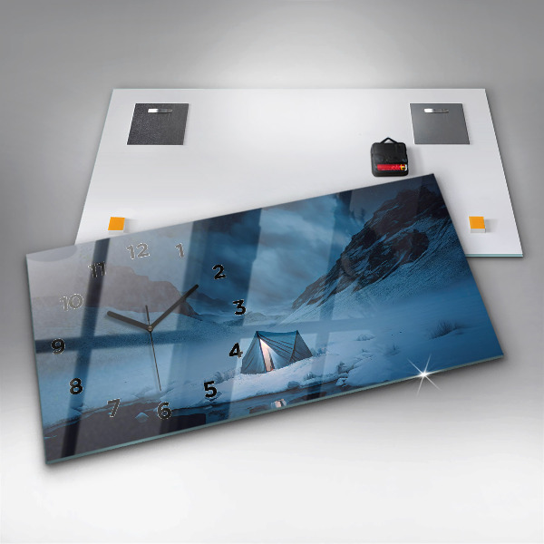 Zegar poziomy Namiot w górach Islandii