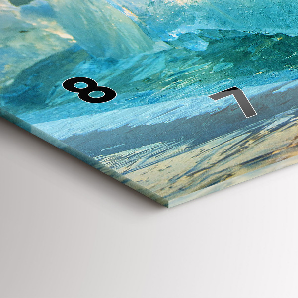 Zegar ścienny poziomy Góra lodu i wschód słońca