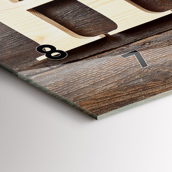 Zegar ścienny poziomy Napis dom