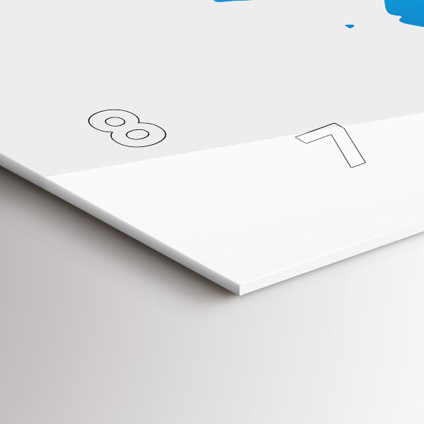 Zegar ścienny poziomy Mapa świata