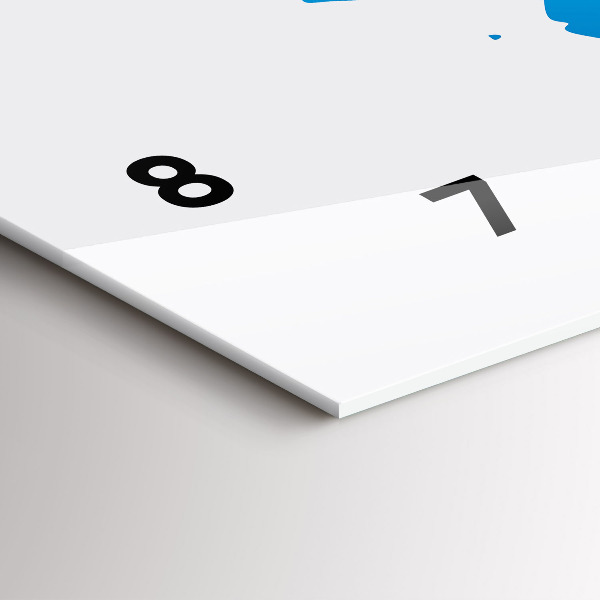 Zegar ścienny poziomy Mapa świata