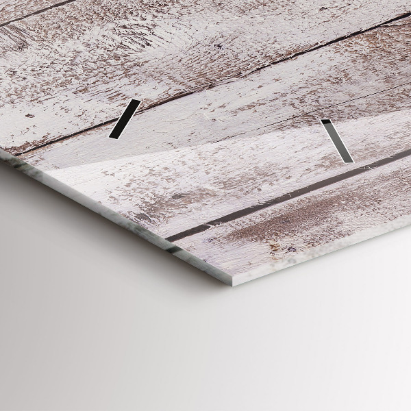 Zegar ścienny poziomy Jasne deski drewna