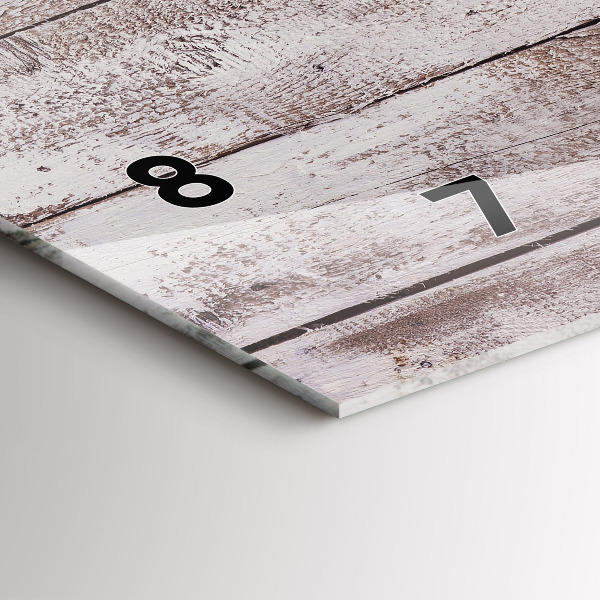 Zegar ścienny poziomy Jasne deski drewna