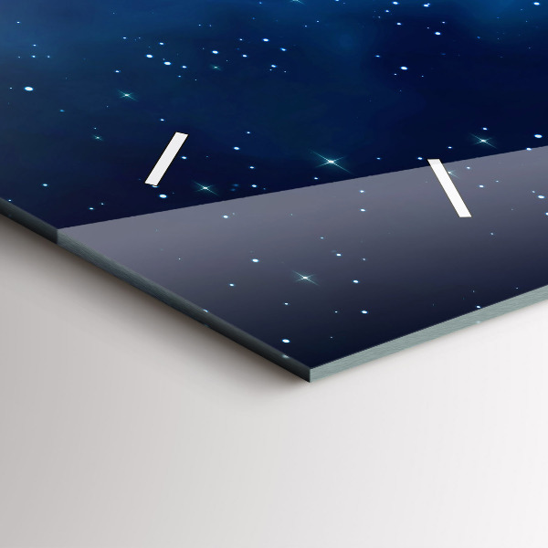 Zegar ścienny poziomy Ciemne niebo gwiazdy