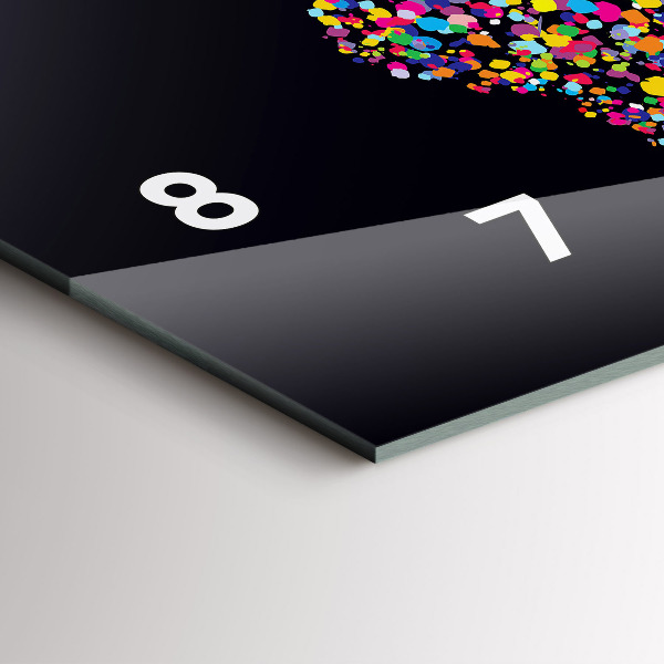 Zegar ścienny poziomy Mapa świata z kropek