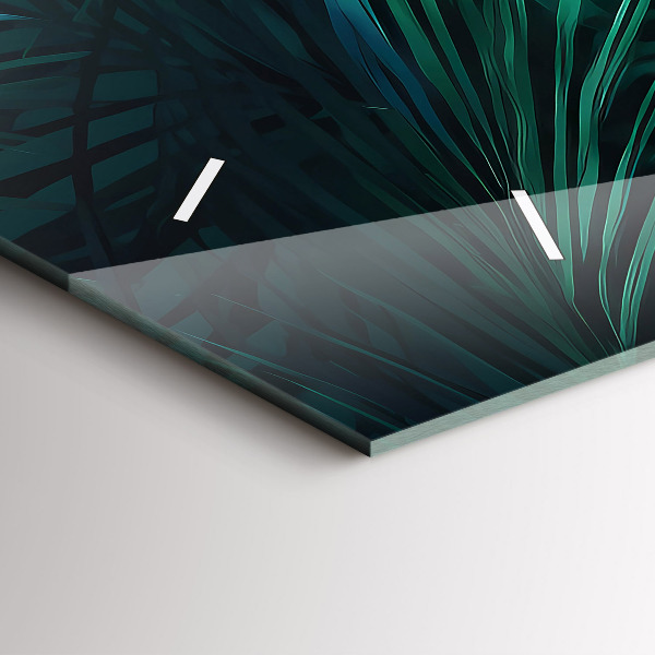 Zegar poziomy Tropikalne liście