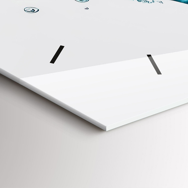 Zegar poziomy Wodna mapa świata