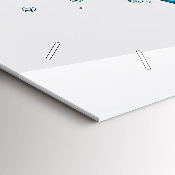 Zegar poziomy Wodna mapa świata