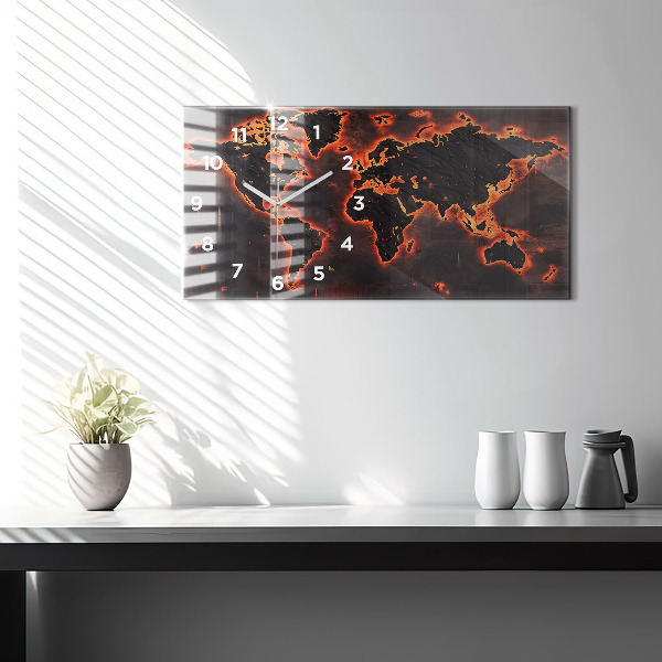 Zegar poziomy Mapa świata