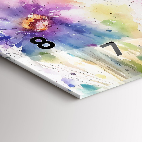 Zegar poziomy Kwiaty malowane