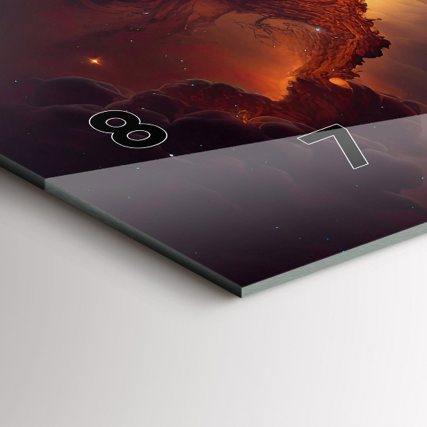 Zegar szklany poziomy Kosmiczny świat gwiazd