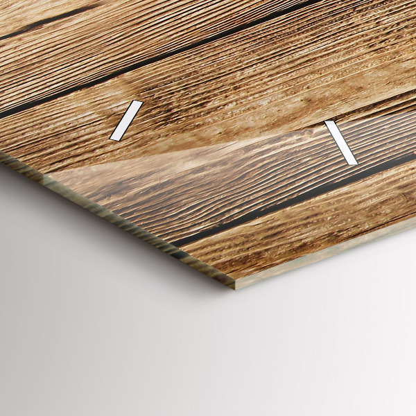 Zegar ścienny poziomy Drewniane deski