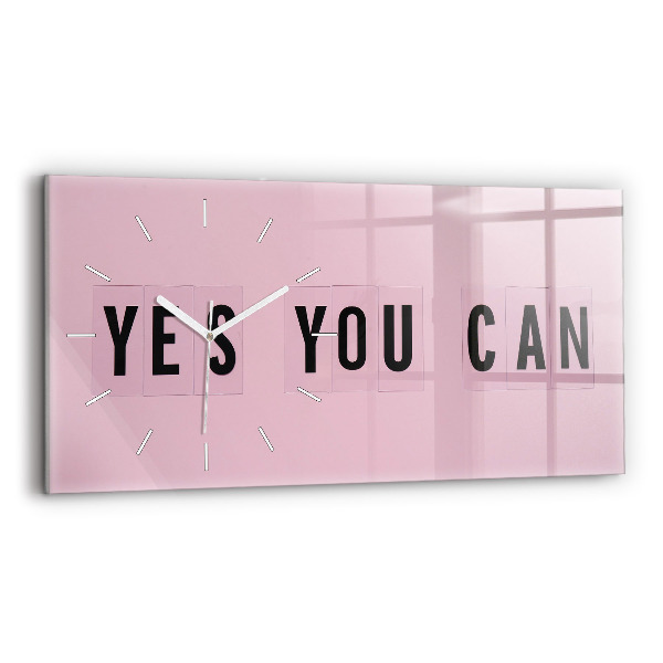 Zegar szklany poziomy Yes You Can