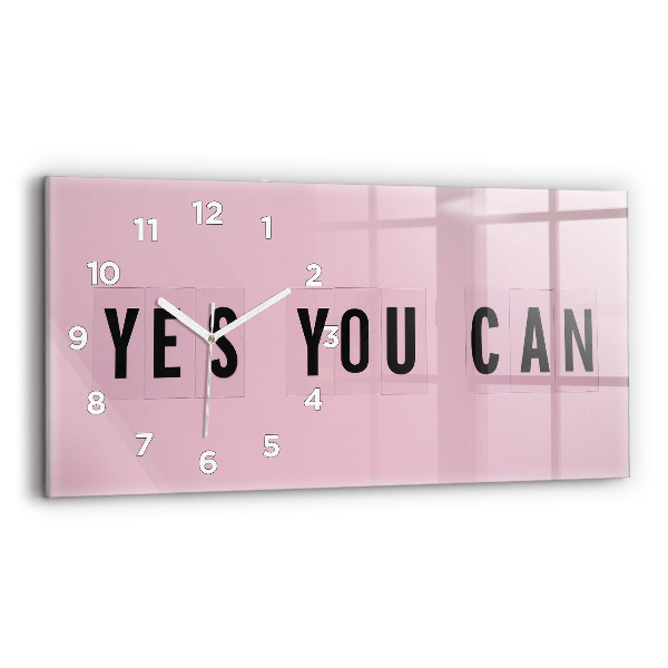 Zegar szklany poziomy Yes You Can