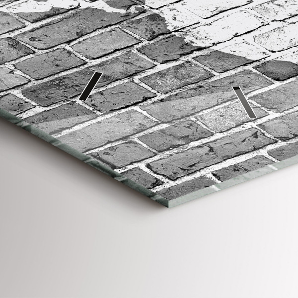 Zegar ścienny poziomy Mapa świata na murze