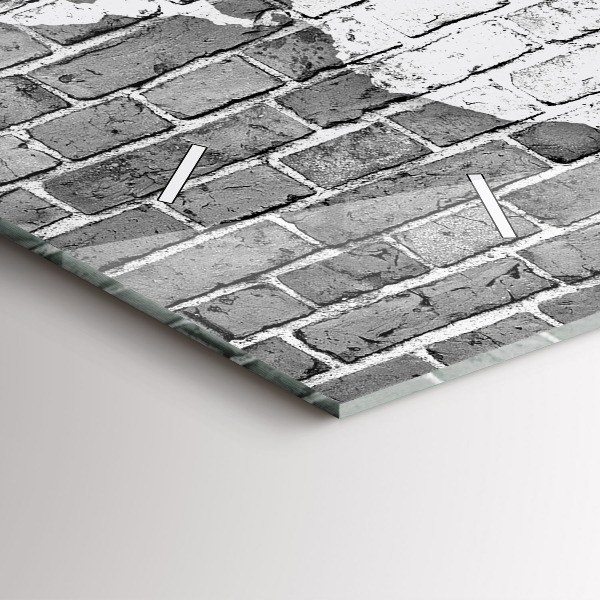 Zegar ścienny poziomy Mapa świata na murze